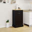 Armoire poubelle de cuisine inclinable à un tiroir et à un compartiment - Noir