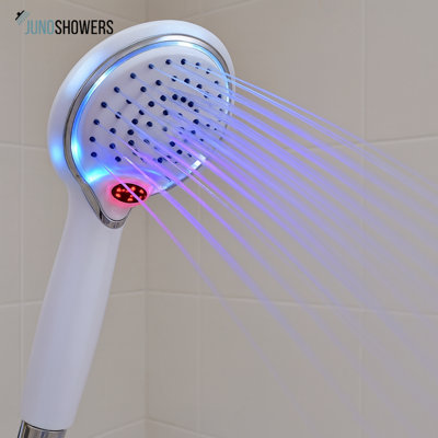 Pomme de douche à affichage numérique Juno Charlie - Lumières à changement de couleur et contrôle de la température