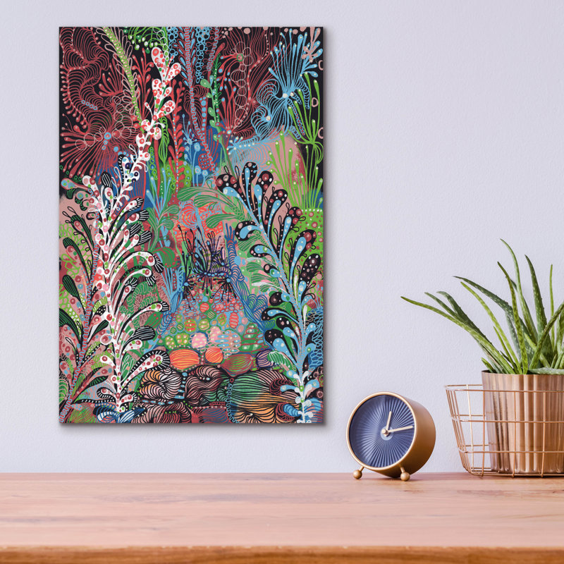 «In The Weeds» par Noemi Ibarz, art mural en verre acrylique, H 16 po x l 12 po x P 0,13 po