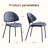 Vapor PU Leather Dining Chairs with Curved Backrest & Metal Legs-1688408465