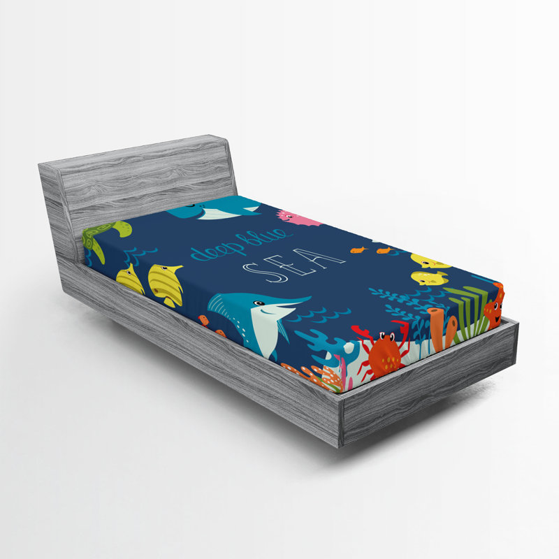 Multicolore Ambesonne, Drap-housse de taille simple