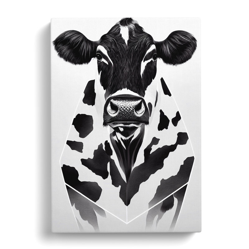 Cow Concept - Wrapped Canvas Print, 50cm H x 35cm W x 3cm D