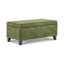 Repose-pieds de rangement avec couvercle rabattable, assemblage facile, pieds bouclés en tissu et bois d'hévéa, vert rétro