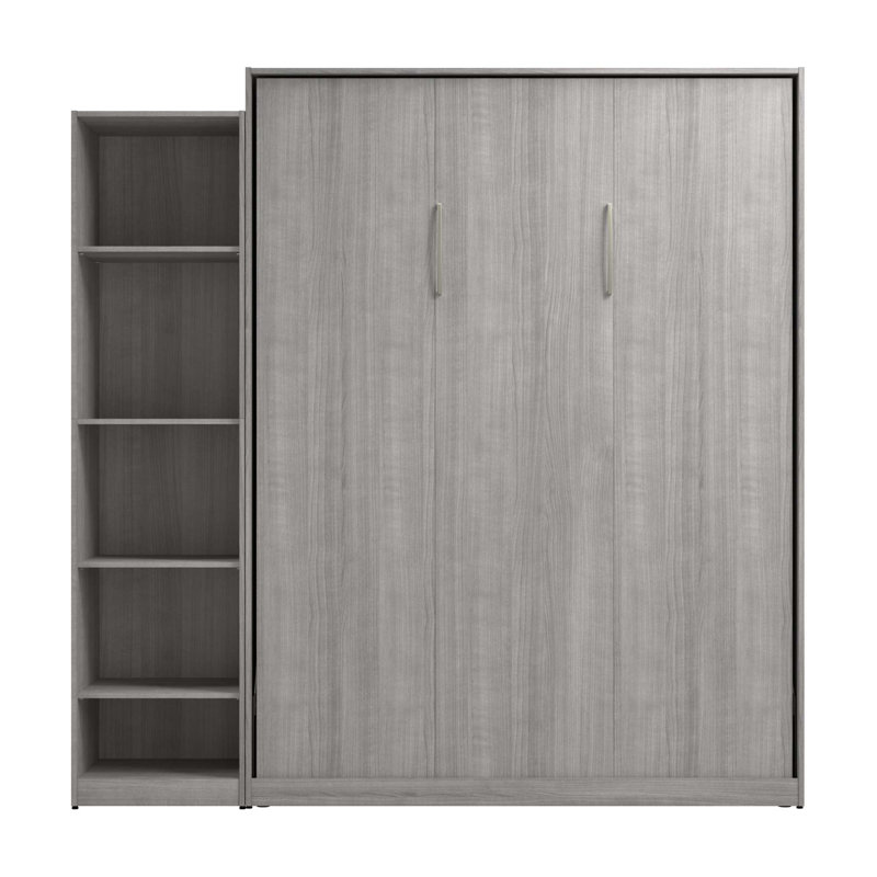 Lit escamotable Oneybrook, Gris platine, Grand