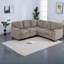 Canapé polyvalent en forme de L, revêtement en chenille avec rangement pour la vie moderne
