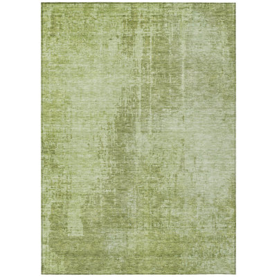 Tapis intérieur lavable abstrait vert sauge et vert 8 pi x 10 pi