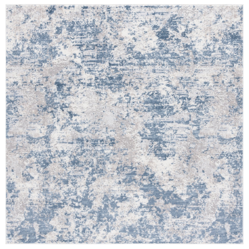Amelia Performance Performance Abstract Rug, Square 6'7"