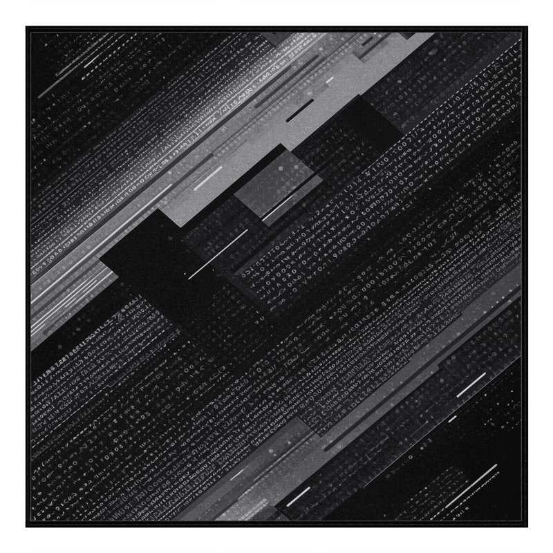 Machine Washable Ottoline Sleek & Chic Modern Geometric Rug in Gray – Black Binding, 6' Square