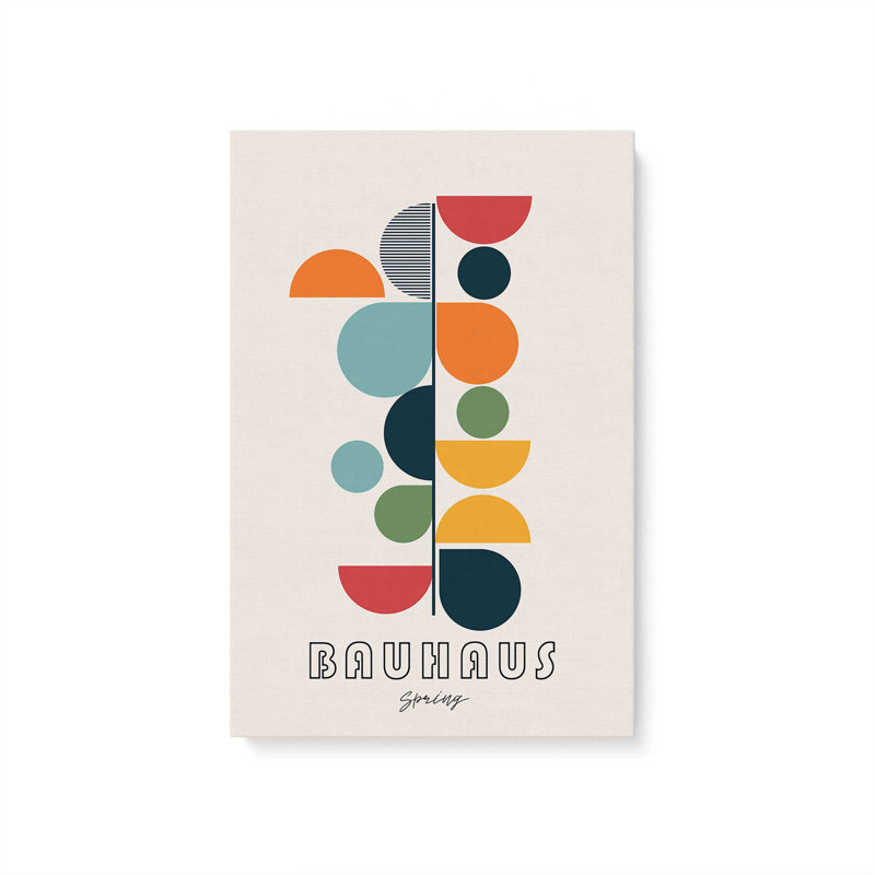Toile de couleur Bauhaus, H 30 po x l 20 po
