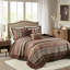 Courtepointe rouge / double avec 5 pièces et coussins décoratifs de couleur réversible