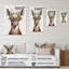 Mignon bébé kangourou avec couronne florale - impression sur toile tendue-626040505-626040498