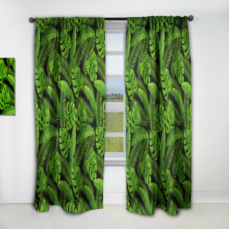 Rideau simple occultant Exotic Tropical Plants - Nature, L 52 po x L 108 po