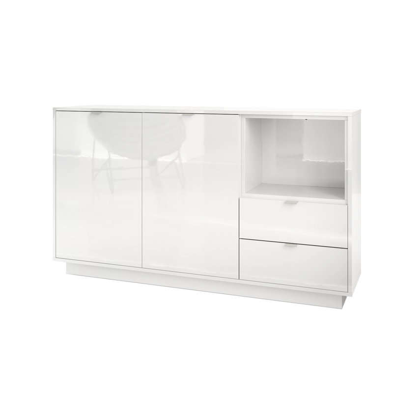 Mcclung 153cm Sideboard, No, White (glossy)