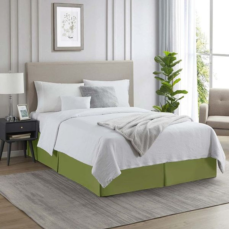 Luxury Pleated 14" Bed Skirt, Calla Green, Full