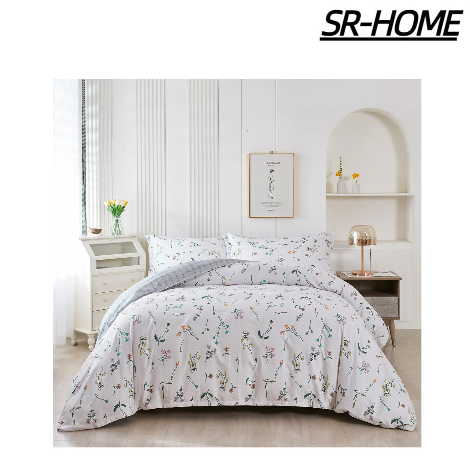 SR-HOME Multicolor 100% Cotton 3 Piece Duvet Cover Set - Wayfair