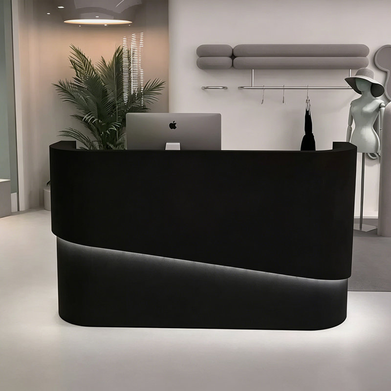 Bureau de réception rectangulaire Modern, 59.06, Noir