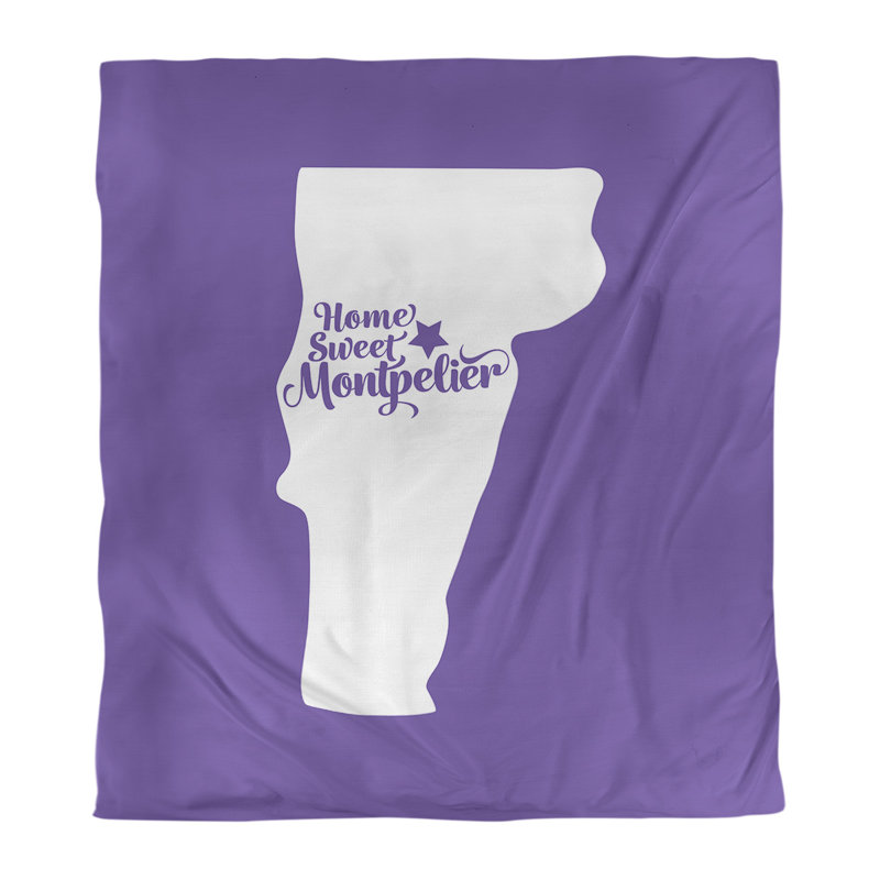 Housse de couette réversible simple montpelier vermont, Housse de couette pour grand lit, Mauve, Polyester brossé