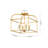 4 - Light Gold Lantern Frame Square Semi Flush Mount