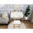 Elegant White and Gold Makeup Vanity Set with Mirror, Stool, and Storage Drawers for Small Bedrooms