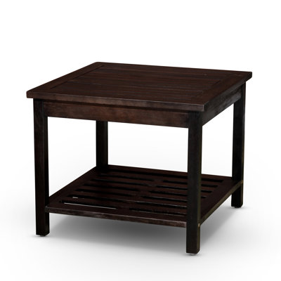 Buecker Square Eucalyptus Outdoor Side Table , 25'' in. W 25'' in. D