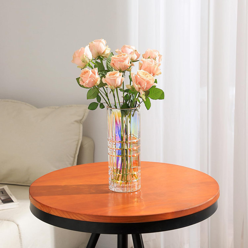 Vase de table en verre Kiruna, H 10 po x l 3,95 po x P 3,39 po, Multicolore