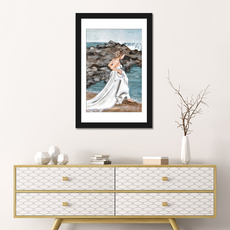 «Take Me To The Water», reproduction d'art mural, papier d'art encadré, H 24 po x l 16 po, Noir