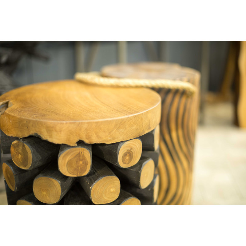 Iain Solid Wood Accent Stool