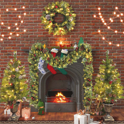 Lighted Pine Christmas Tree