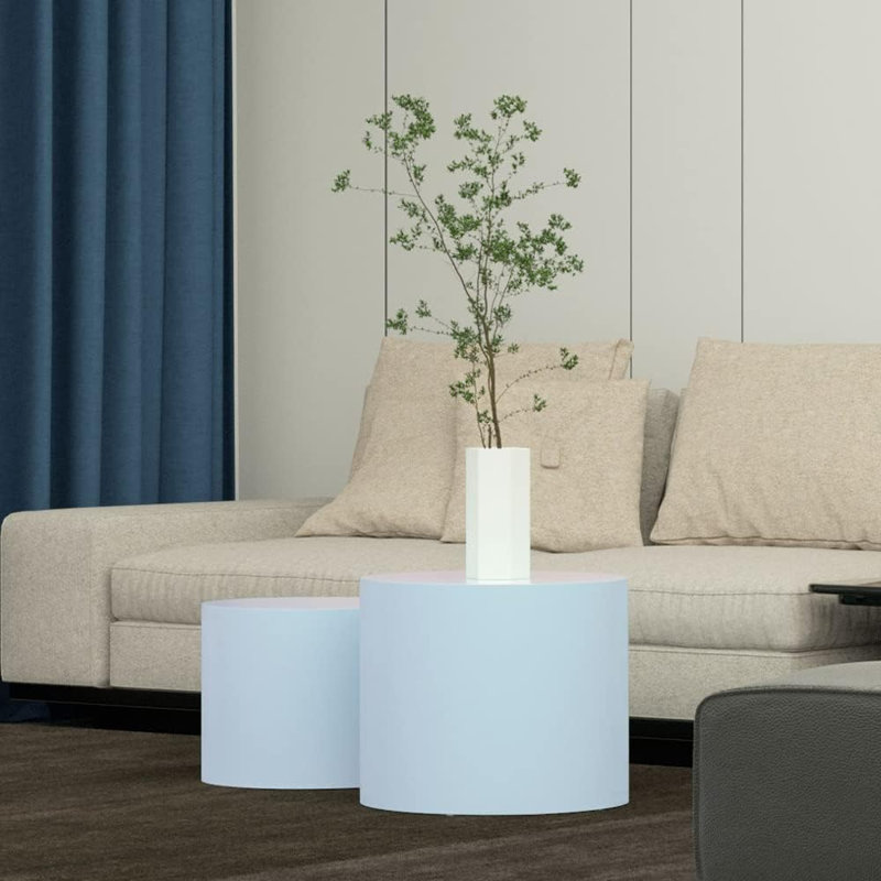 Ensemble de tables de bout Block, Bleu, H 15 po x l 18,89 po x P 18,89 po