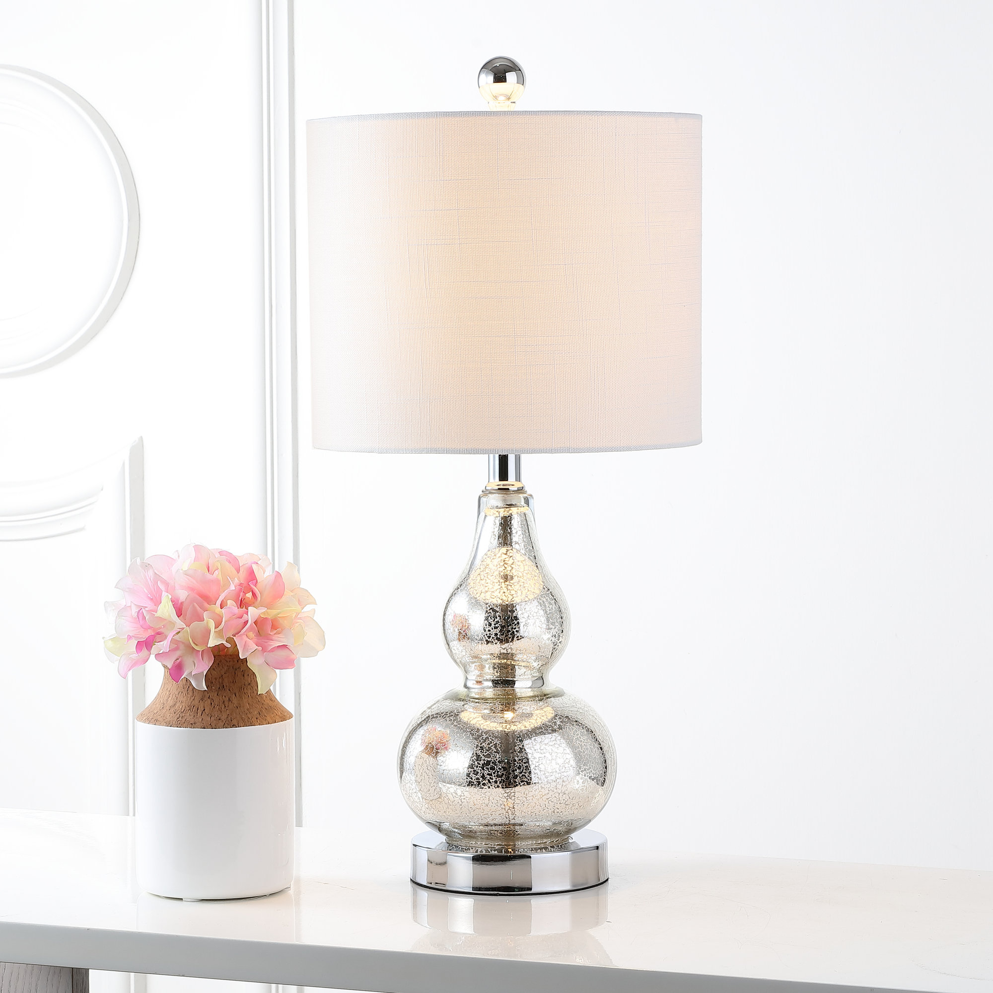 Galliano Table Lamp, Mercury Silver