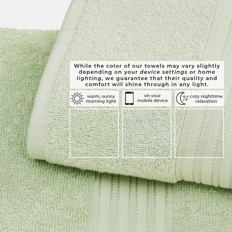 Essuie-mains 100% coton ultra doux à séchage rapide, Vert mer