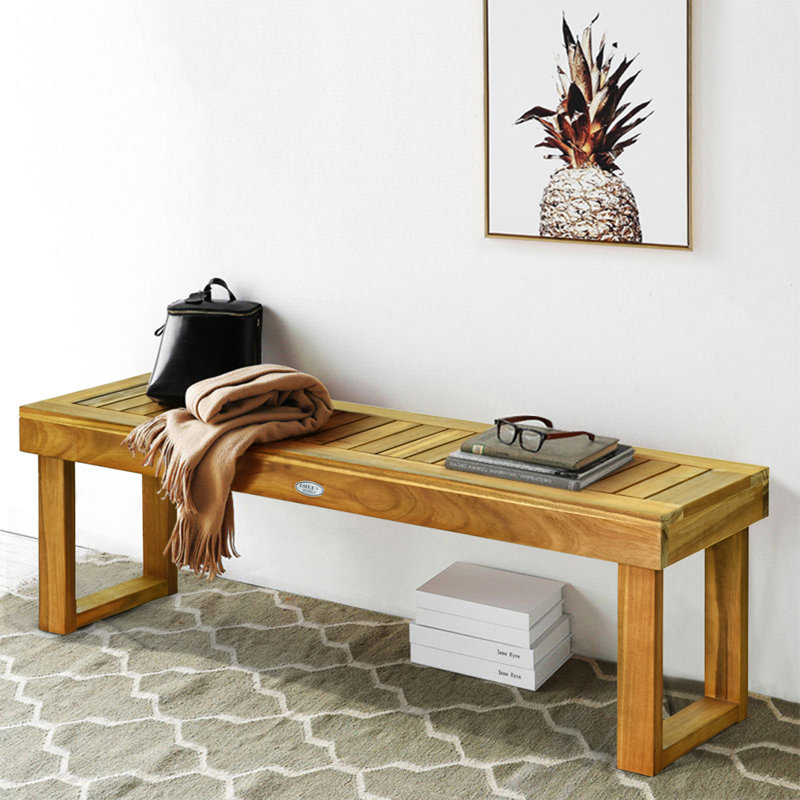 Solid Wood Acacia Outdoor Bench