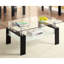 Table basse rectangulaire rectangulaire à 1 tablette pour le salon, hauteur de 18 pouces, largeur de 48 pouces, profondeur de 24, espace de rangement pratique, grand, facile à assembler