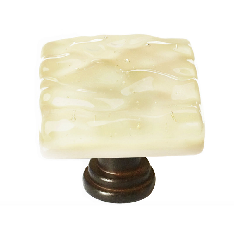 Poignée d'armoire décorative 1 1/4 po Glacier, Bronze huilé, Jaune pâle