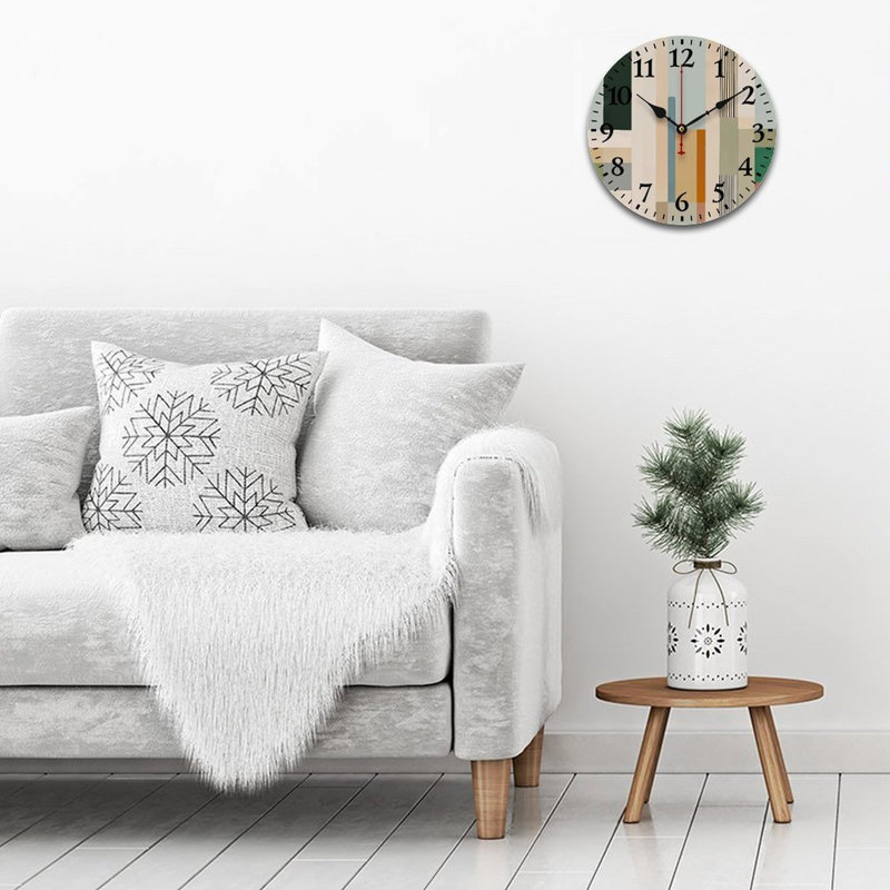 Horloge murale discrète 12 po x 12 po pour salon et décor minimaliste