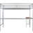 Metallic Silver Bunk Bed With Desk And - Twin Over Full, Comfortable For Bedroom Full Metal Quality Silver, Practical Solution-726374864