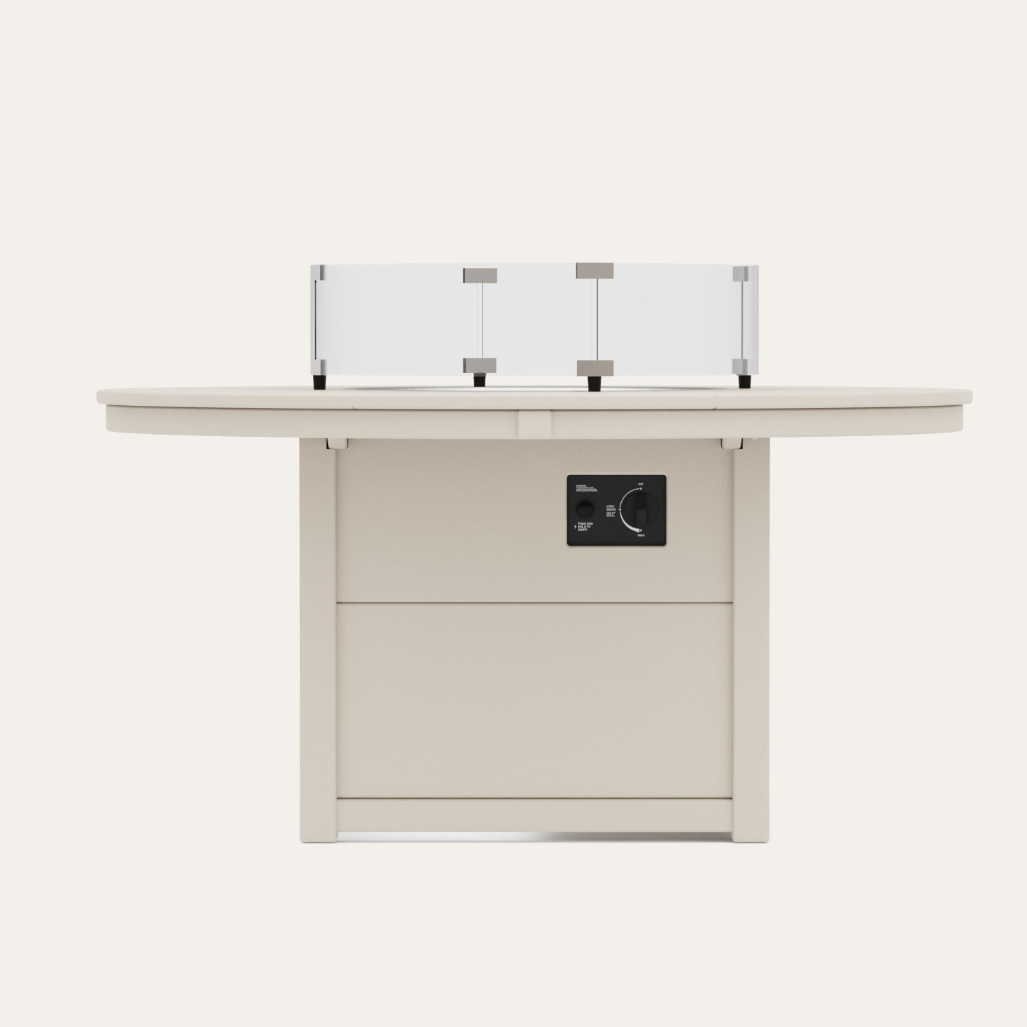 POLYWOOD® Tables Round 48" Fire Pit Table, Sand