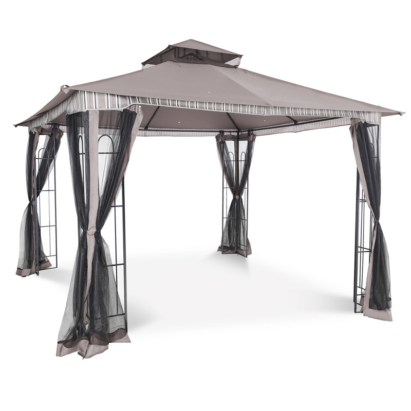 13 Ft. W x 11 Ft. D Steel Patio, Frost Gray