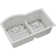Quartz 33" x 22" x 10" Double Basin Undermount Kitchen Sink with Basket Strainer