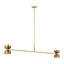 Sean Lavin Shanti 2-light linear extra large linear chandelier in dark bronze finish-820140392
