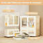 Armoire de rangement de garde-robe autoportante pliable en plastique avec portes transparentes pour vêtements