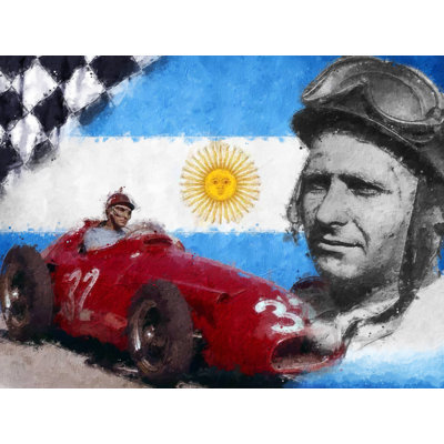 Juan Manuel Fangio 1 Formula One Racing Drivers Collection - Art Prints