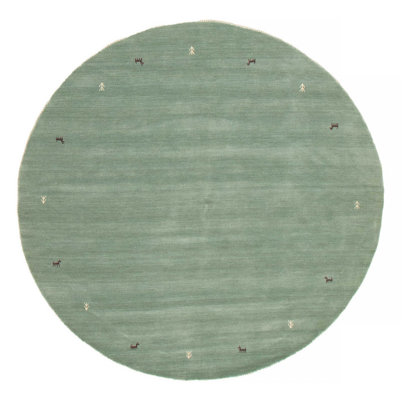 Tapis bleu Kashkuli Gabbeh 6 pi 6 po x 6 pi 6 po