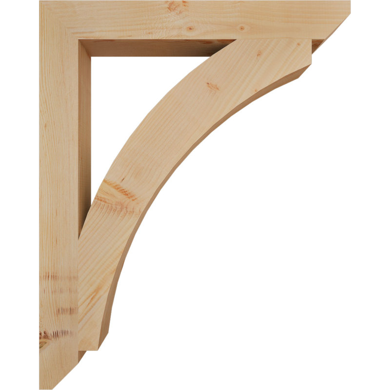 Support en bois / corbeau, Sapin de Douglas, H 40 po x l 3,5 po x P 32 po