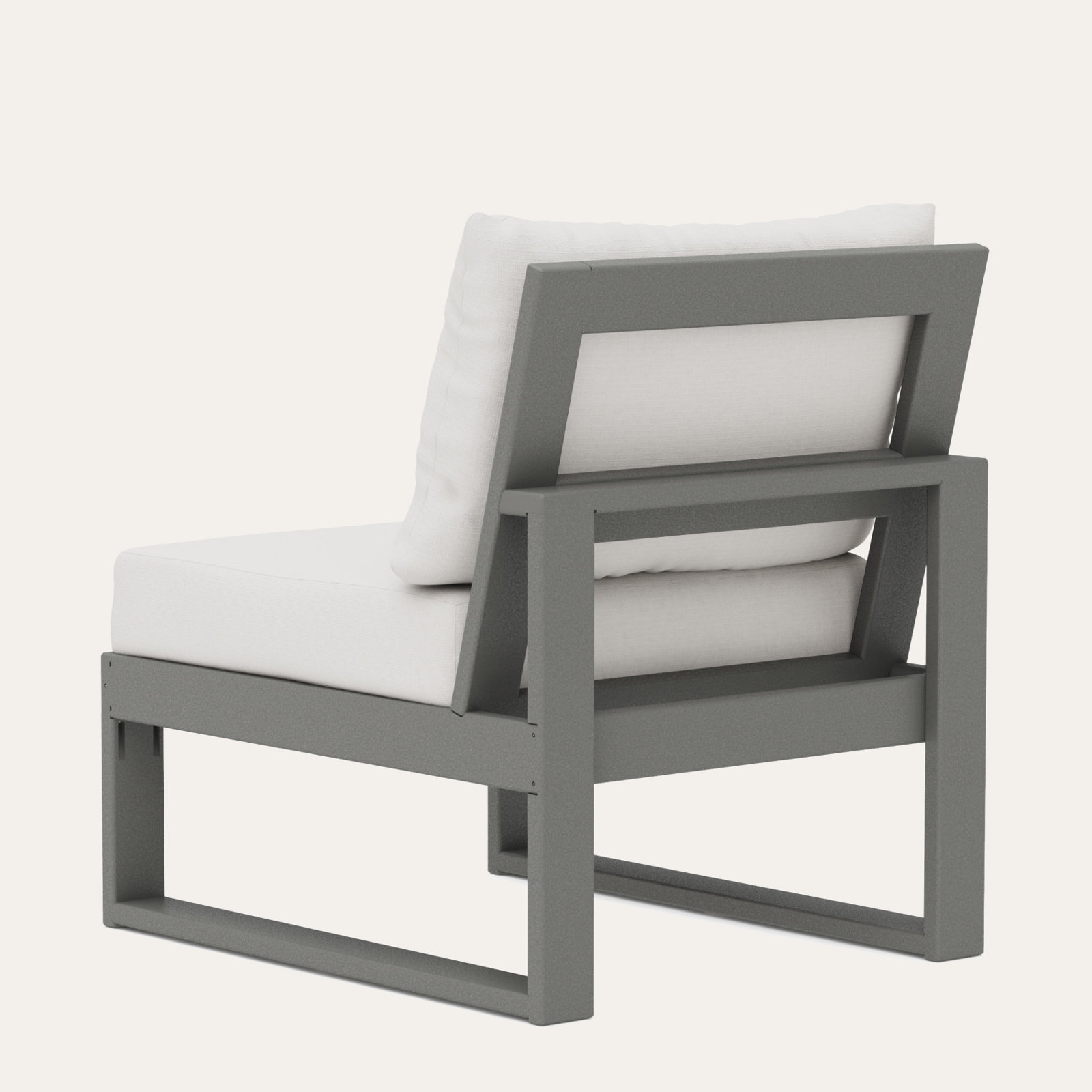 Edge Patio Lounge Chair, Natural, Slate Gray