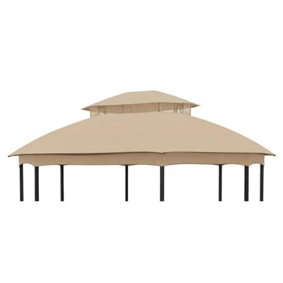 Garden Winds Beige Fabric Replacement Canopy for Gazebo