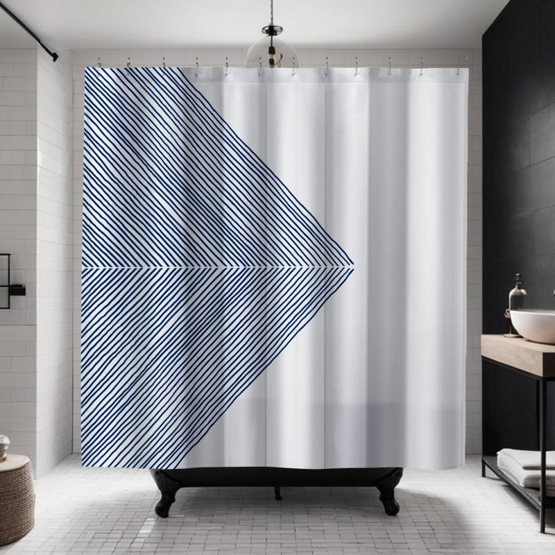 Rideau de douche Coco, Bleu marine