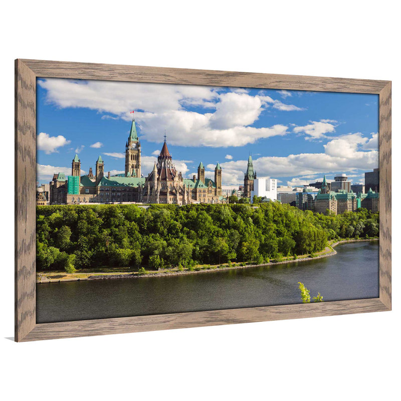 «Oh Canada», reproduction de photo encadrée, H 33,5 po x l 49,5 po x P 1 po, Cadre taupe délavé