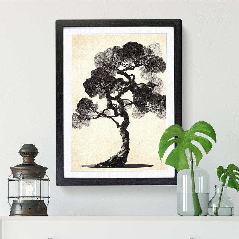Pear Tree Shadow Vol.2 - Single Picture Frame Print, 34cm H x 25cm W x 2cm D, Walnut