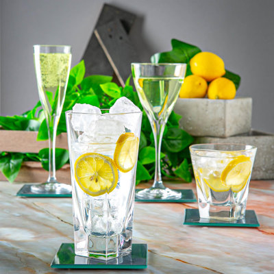 RCR Crystal - Fusion Glassware - Modern Cut Glass Stemware Goblets
